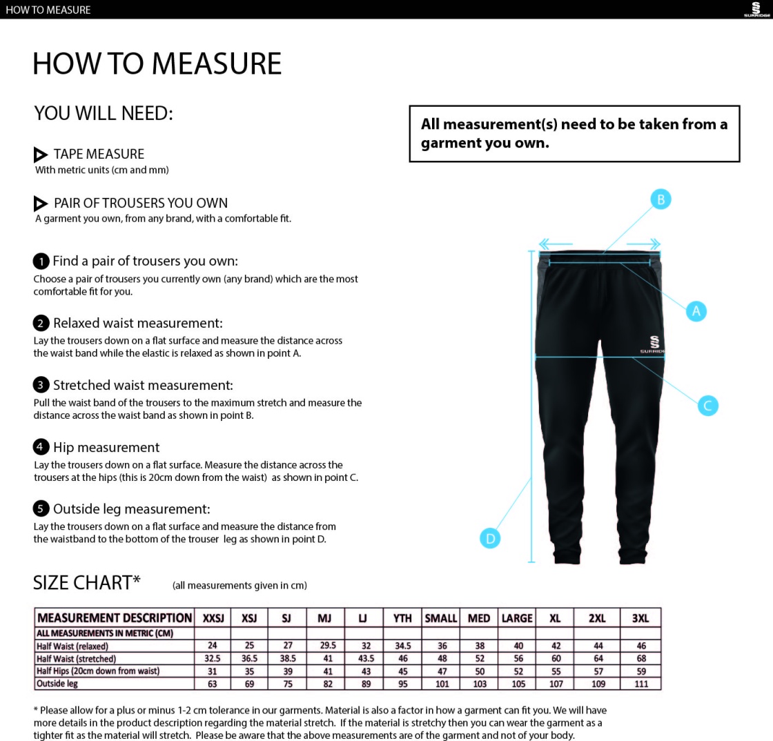 Shepley CC - Dual Skinny Pant - Size Guide