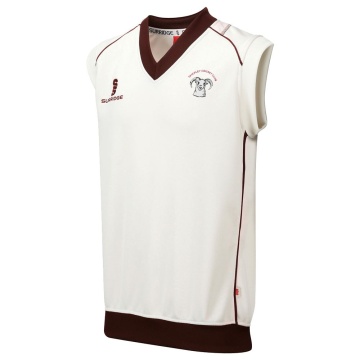 Shepley CC - Sleeveless Sweater Maroon Trim